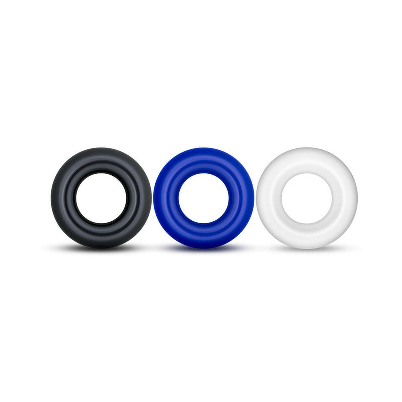 Stay Hard Donut Rings 3-Piece Cockring Set Assorted Colors