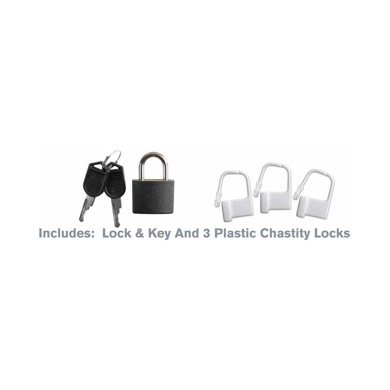 Fantasy C-Ringz Extreme Silicone Cock Blocker Locking Chastity Cage Black