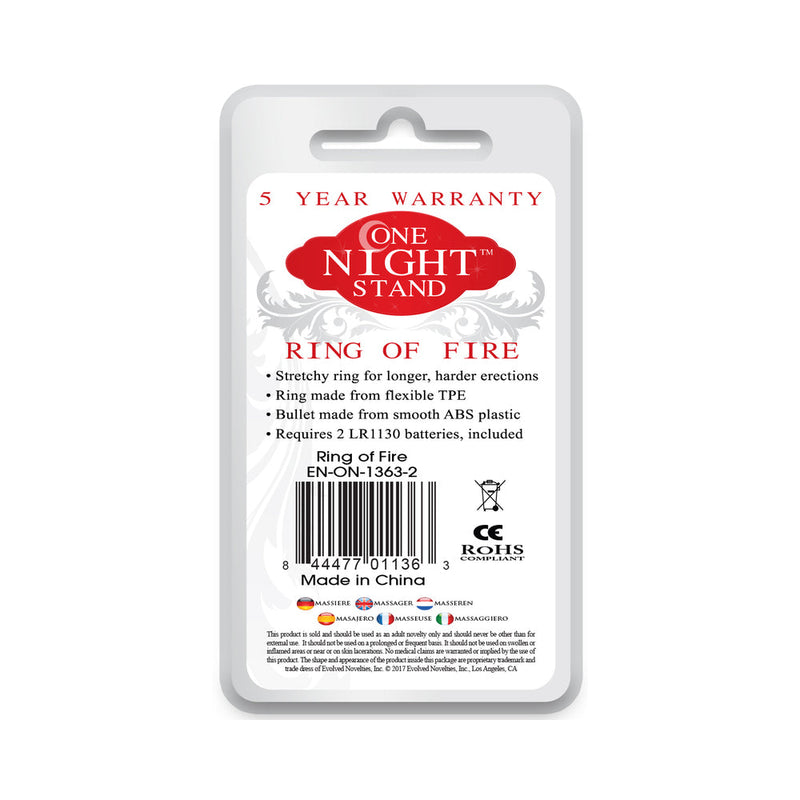 Evolved One Night Stand Ring of Fire Vibrating Cockring Smoke