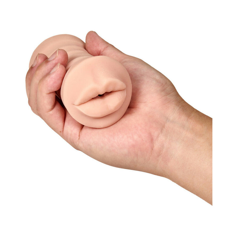M for Men Angie Oral Stroker with Bullet Vibrator Beige