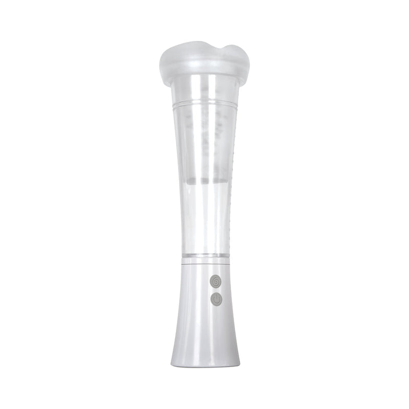 Zero Tolerance Sucking Good Rechargeable Vibrating Vacuum Pump Stroker Clear/White