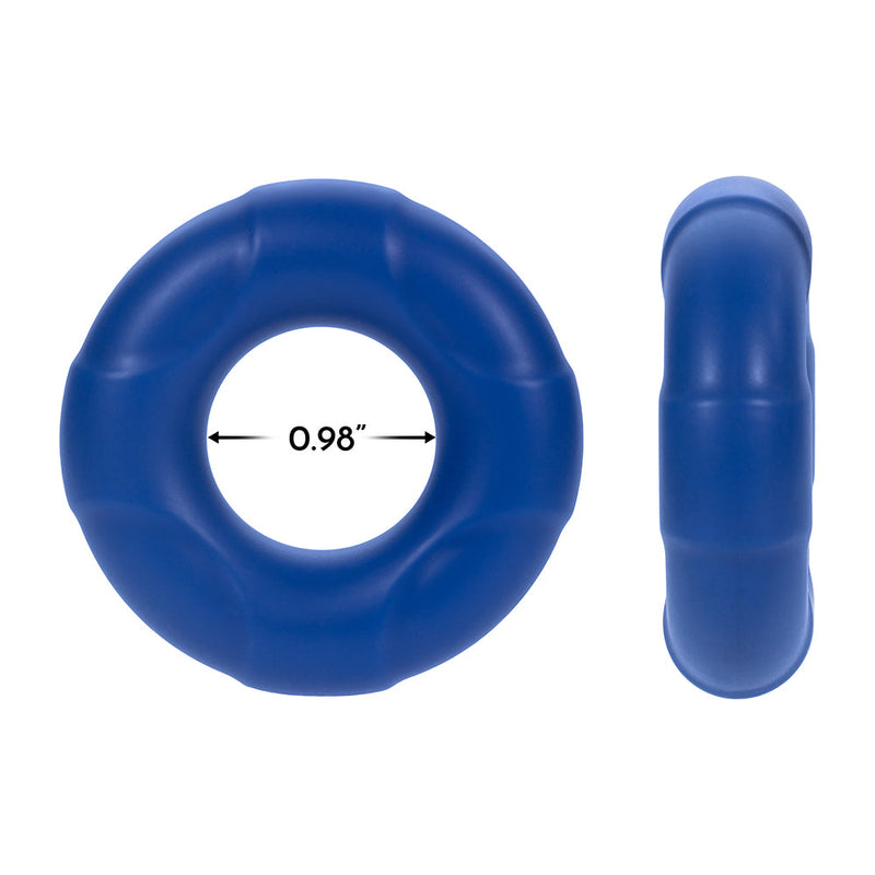 Forto F-33 Liquid Silicone Cockring Large Blue
