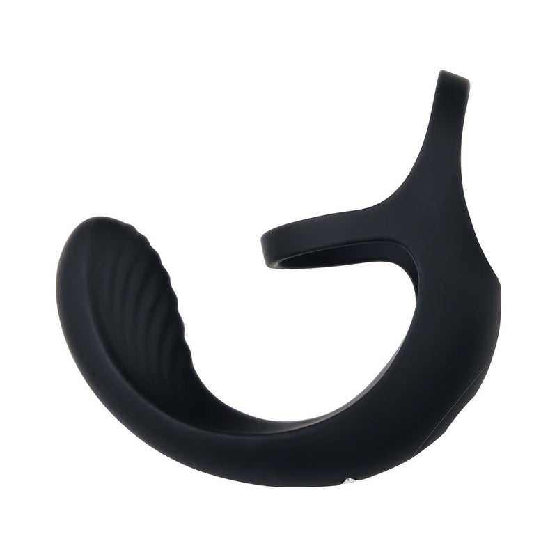 Zero Tolerance Vibrating Ball Cradle Rechargeable Remote-Controlled Silicone Cockring Black