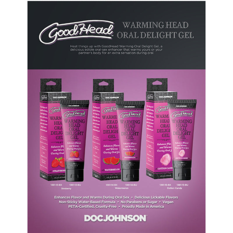 GoodHead Warming Head Oral Delight Gel Cotton Candy 4 oz.