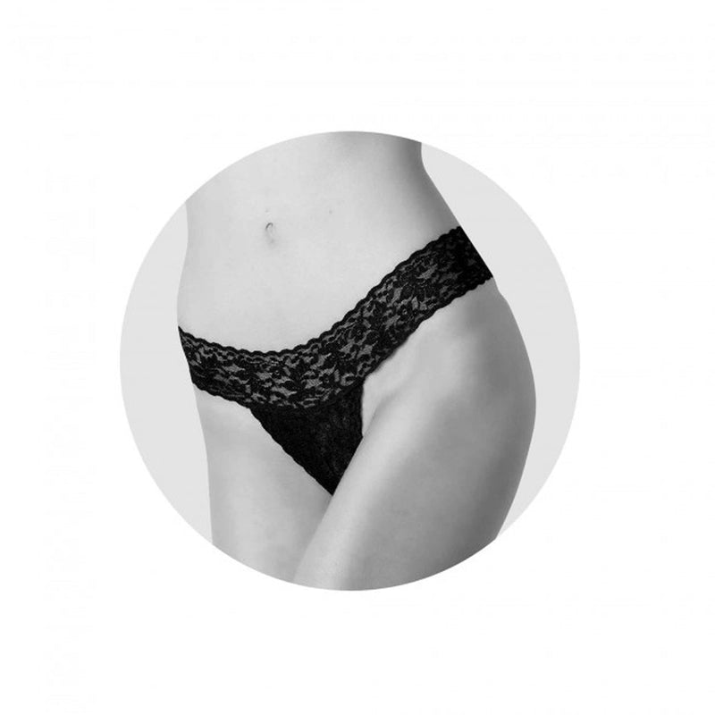 Love to Love Secret Panty 2 Rechargeable Vibrating Panty Set With Remote Black Onyx (box)