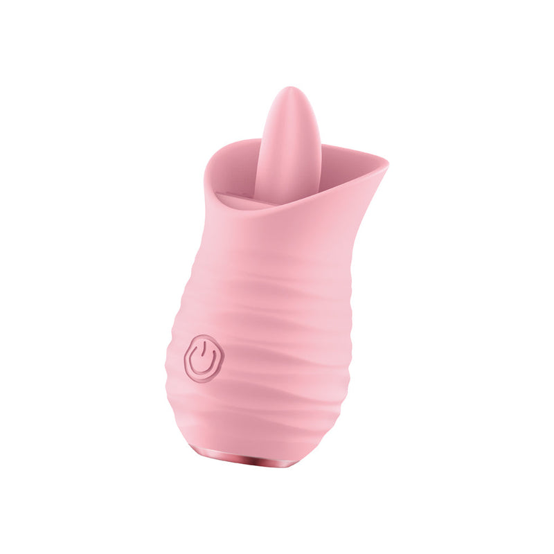 Luv Inc Tv08 Tongue Flickering Vibrator Rechargeable Silicone Clitoral Stimulator Pink