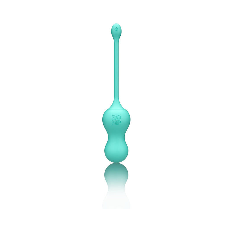 ROMP Cello Rechargeable Remote-Controlled Silicone G-Spot Egg Vibrator Light Teal