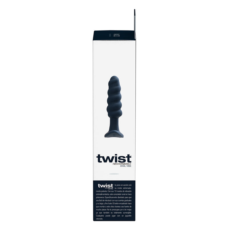 VeDO Twist Rechargeable Silicone Vibrating Anal Plug Black