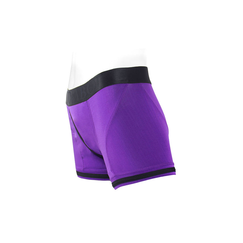 SpareParts Tomboii Nylon Boxer Briefs Harness Purple/Black Size S