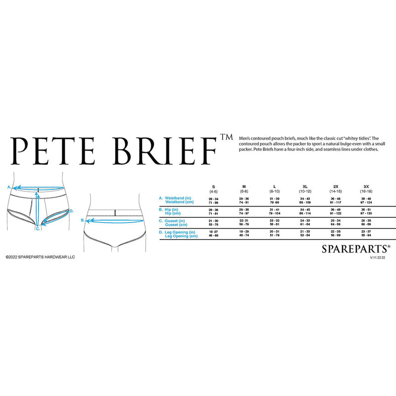 SpareParts Pete Briefs Nylon Packing Underwear Black Size XL