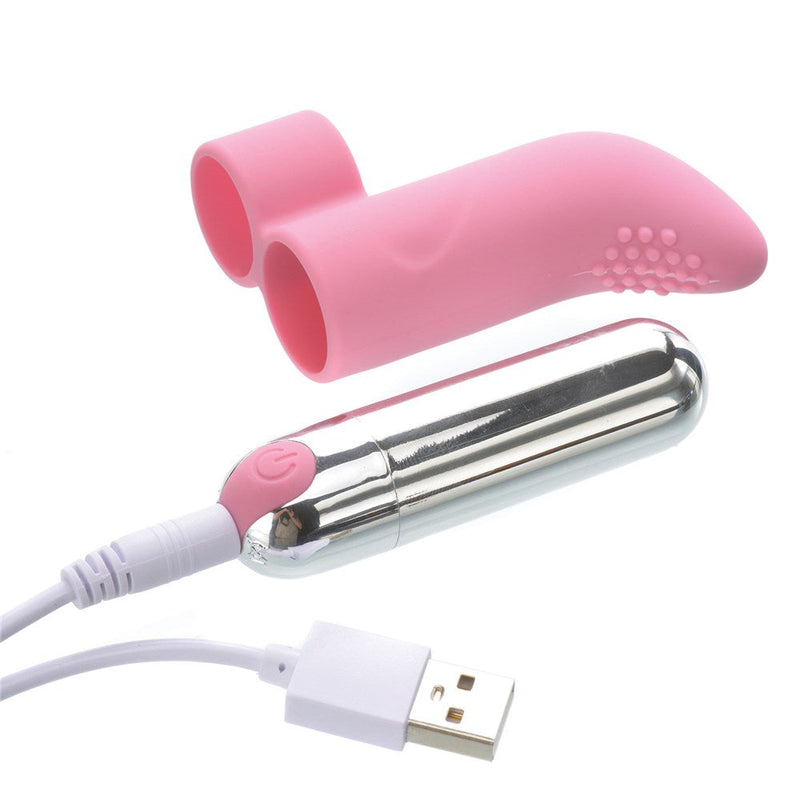 Adam & Eve Silicone Rechargeable Finger Vibe (Bag Packaging)