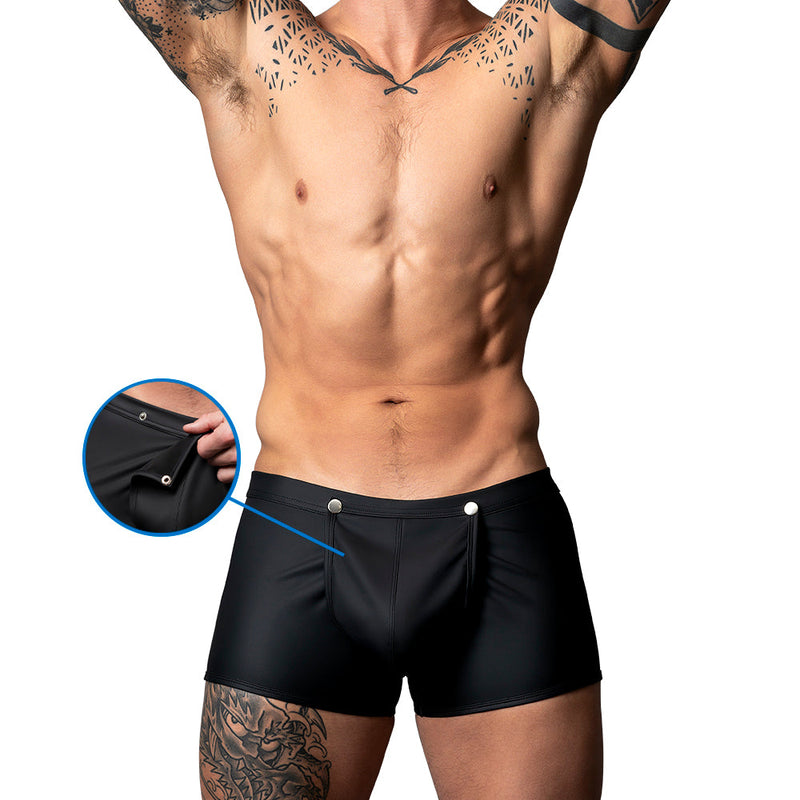 Male Power Oh Snap! Snap Off Short Black S