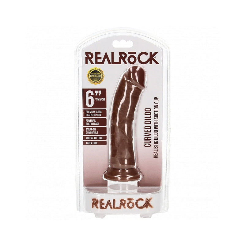 RealRock 6 in. Cock Curved Brown