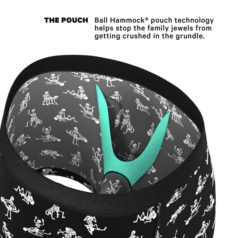 Shinesty The Bare Back Bones Glow-in-the-Dark Skeletons Ball Hammock Pouch Underwear with Fly 5XL