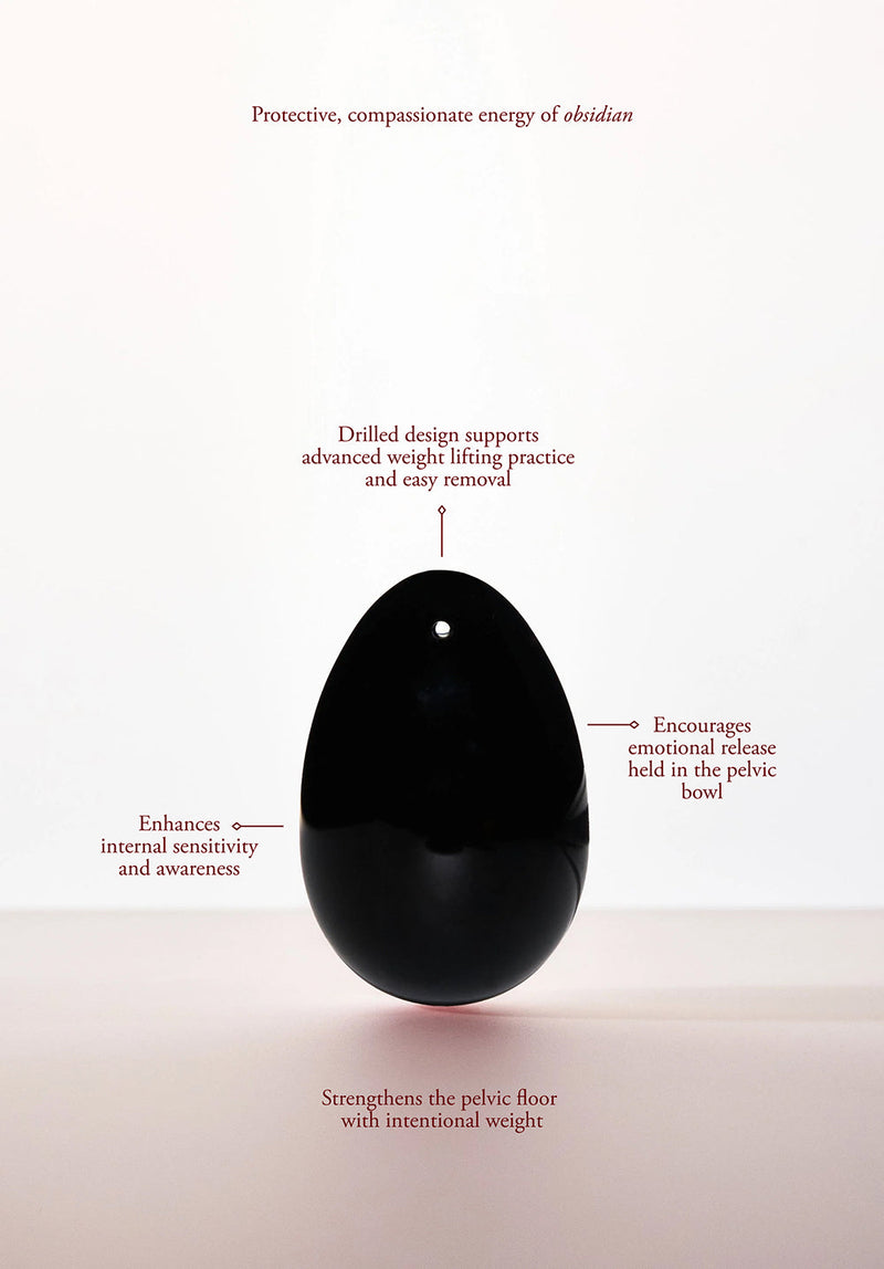 Chakrubs Xaga Yoni Egg Obsidian (drilled)