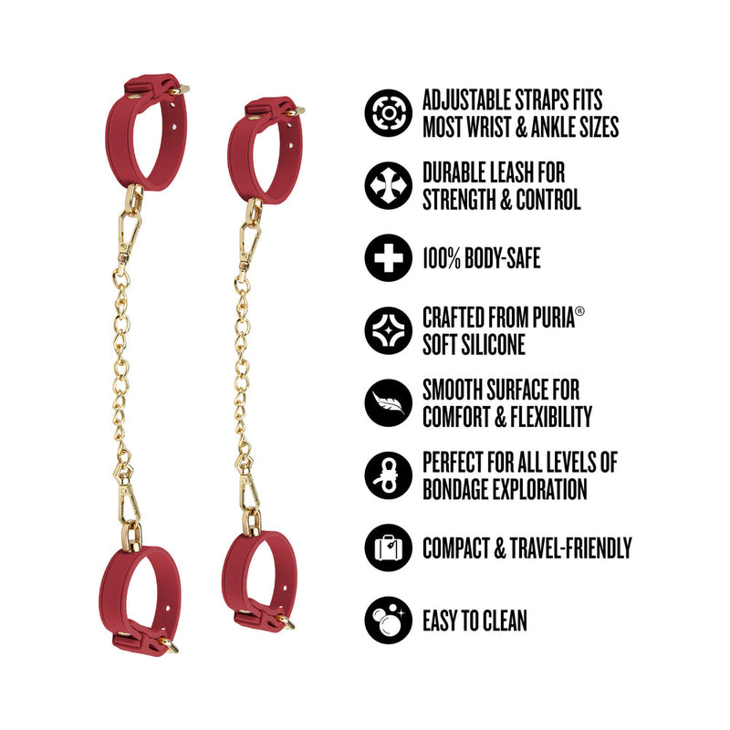 Temptasia Ardor Wrist & Ankle Restraints Red