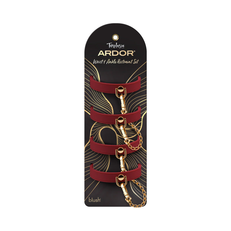 Temptasia Ardor Wrist & Ankle Restraints Red